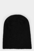 Leather cross cashmere / silk beanie