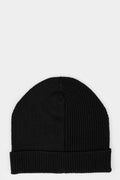 Wool knit beanie, Black/Antra