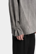Professor E. | Timeworn silk blend shirt, Natural dyed grey 25FW-PE-FM-13
