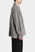 Professor E. | Timeworn silk blend shirt, Natural dyed grey 25FW-PE-FM-13