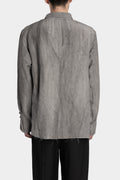 Professor E. | Timeworn silk blend shirt, Natural dyed grey 25FW-PE-FM-13