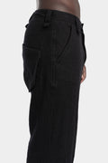 Blackmerle | AW25 - Wool blend Split trousers, Black 252-B02-007