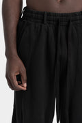 Andrea Yaaqov | AW25 - Wide sweatpants, Black 25MFED64