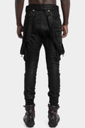 D.Hygen | AW25 - Coated suspender cargo pants, ST107-0725A