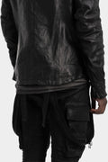 D.Hygen | AW25 - Hooded leather jacket, ST105-0225A