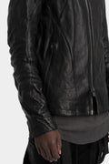 D.Hygen | AW25 - Hooded leather jacket, ST105-0225A