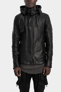 D.Hygen | AW25 - Hooded leather jacket, ST105-0225A