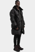 Hooded down parkas