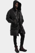 Hooded down parkas
