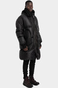 Hooded down parkas
