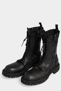 Guidi High laced combat zip boots ER01V