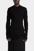 Julius_7 | AW25 - Cotton silk rib mock-neck sweater, 917CUM6