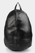 werkschwarz Leather zip up backpack | 1P