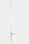 0-Hide | Leather neck wallet, F24W2 SNAP HOLDER, White