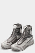 11BBS x Salmon | BAMBA2 - Object dyed high top sneakers, Light grey