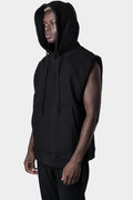 Oversized sleeveless hood sweater