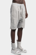 69 by Isaac Sellam | SS24 - Woven linen drawstring shorts, Alu