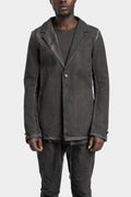 Structured cotton blazer, Cold dyed grey