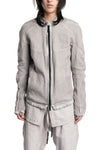 69 by Isaac Sellam | SS26 - Anatomical Pattern Structure Cotton Bomber Jacket, Alu ANATOMIQUE