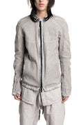 69 by Isaac Sellam | SS26 - Anatomical Pattern Structure Cotton Bomber Jacket, Alu ANATOMIQUE