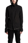 69 by Isaac Sellam | SS26 - Structured cotton high neck jacket, Black ASYMETRIQUE