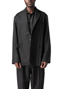 Andrea Ya'Aqov | AW26 - Oversized panelled virgin wool blazer, Black 26MDUT32