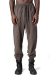 Andrea Ya'Aqov | AW26 - Cotton jogging pants, Mushroom Brown 26MFEB12