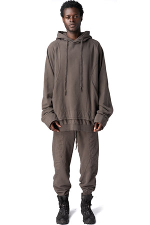Andrea Ya'Aqov | AW26 - Cotton hoodie, Mushroom Brown 26MFEB14