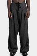 Andrea Ya'aqov | AW25 - Draped wide wool blend pants, Grey 25MSAP48