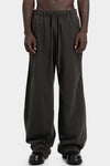 Andrea Yaaqov | AW25 - Wide sweatpants, Smoke brown 25MFED64