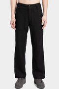 Blackmerle | AW25 - Wool blend Split trousers, Black 252-B02-007