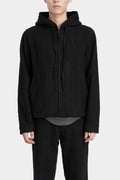 Blackmerle | AW25 - Wool / linen blend hooded jacket, M02-552BK
