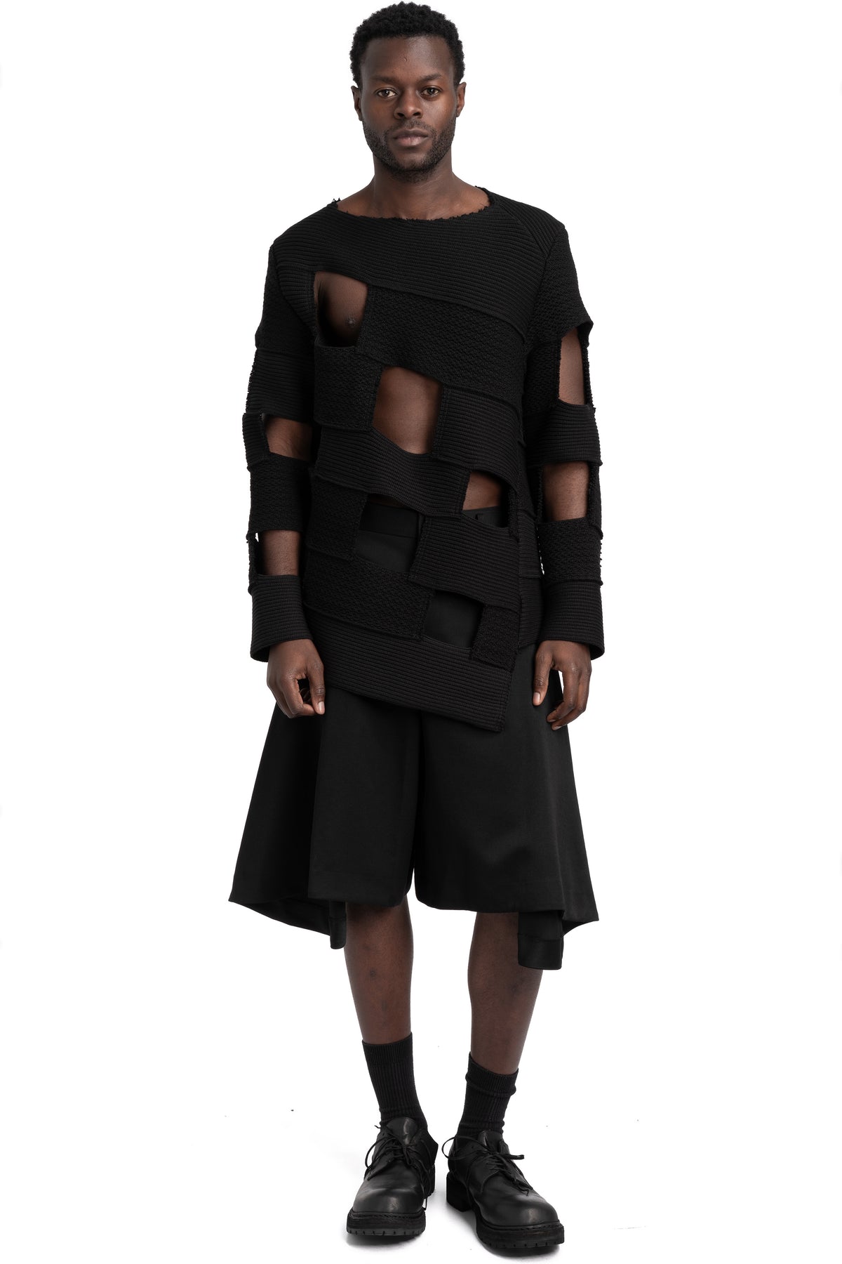 Comme des Garçons Homme Plus |  SS26 - Cut-out knit sweater, N002