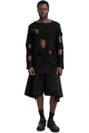 Comme des Garçons Homme Plus |  SS26 - Cut-out knit sweater, N002