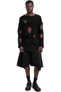 Comme des Garçons Homme Plus |  SS26 - Cut-out knit sweater, N002