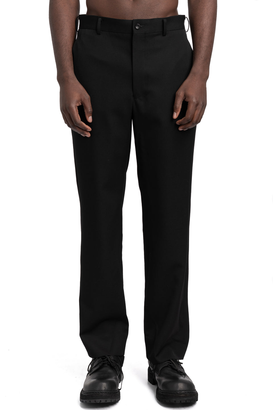 Wool gabardine trousers