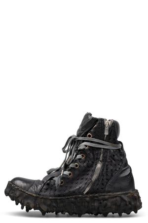 Culture of Brave Perforated High top melt sole laced sneakers MELM3