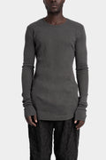 D.Hygen | AW25 - Ribbed long sleeve t-shirt, Dust ST101-1325A