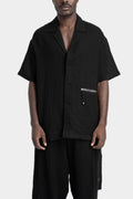 JOE CHIA | AW24 - Worsted Japanese wool oversized short sleeve shirt