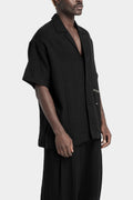 JOE CHIA | AW24 - Worsted Japanese wool oversized short sleeve shirt