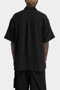 JOE CHIA | AW24 - Worsted Japanese wool oversized short sleeve shirt