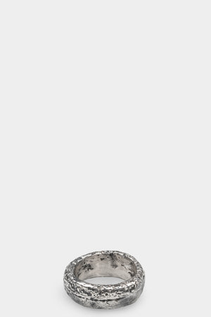 Chunky silver band ring