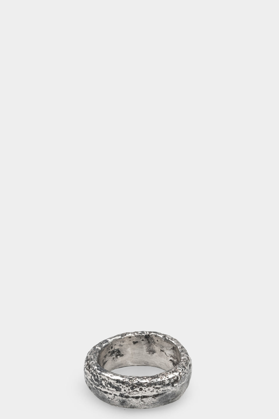 Chunky silver band ring