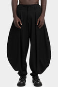 Woven wool balloon pants