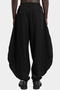 Woven wool balloon pants