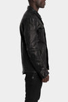 Incarnation | Hidden zip horse leather shirt jacket, 11-42007