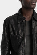Incarnation | Hidden zip horse leather shirt jacket, 11-42007