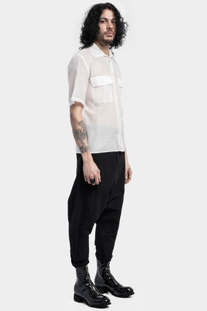 NostraSantissima | SS24 - Silk blend short sleeve shirt, White