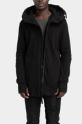 Hooded zip up cotton fleece jacket