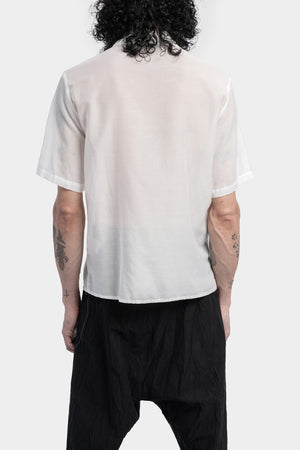 NostraSantissima | SS24 - Silk blend short sleeve shirt, White